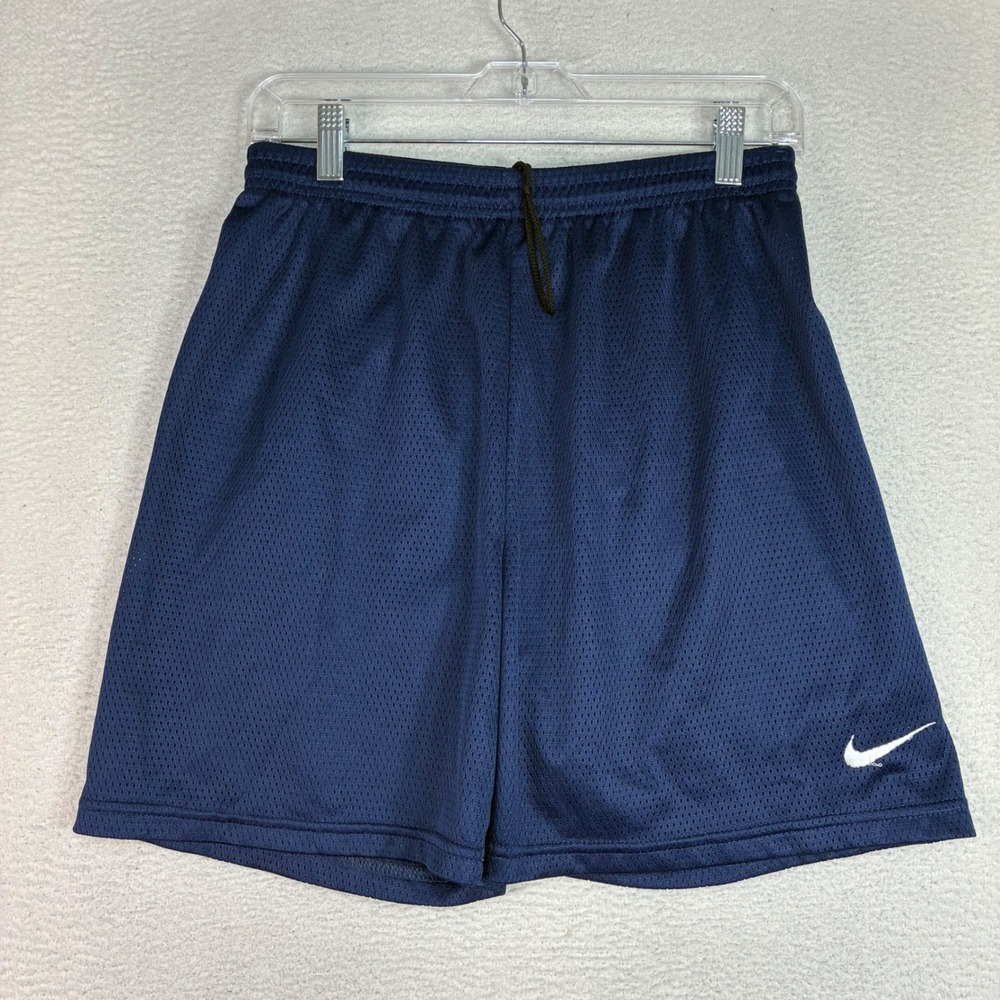 Vintage Nike Baggy Basketball Shorts Men M Blue Mesh Drawstring Stretch 90s